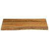 vidaXL Tischplatte mit Baumkante 80x60x2,5 cm Massivholz Mango