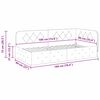 vidaXL Eckbettgestell mit Kopfteil Schwarz 90 x 190 cm Stoff