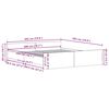 vidaXL Bettrahmen Artisan-Eiche 203 x 203 x 50 cm Holzwerkstoff