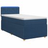 vidaXL Boxspringbett mit Matratze mit Kopfteil Blau 100 x 200 cm Stoff