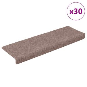 vidaXL Stufenmatten Selbstklebend 30 Stk. 65x21x4 cm Hellbraun