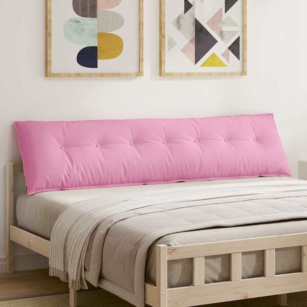 vidaXL R&uuml;ckenkissen Rosa 200 x 19 x 50 cm Stoff