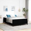 vidaXL Boxspringbett mit Matratze Schwarz 140 x 190 cm Stoff