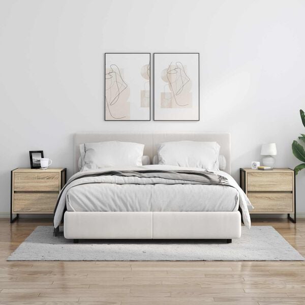 vidaXL Nachttisch Sonoma 50 x 39,5 x 50 cm Holzwerkstoff