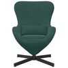 vidaXL Eiersessel Dunkelgr&uuml;n 63 x 73 x 90 cm Samt