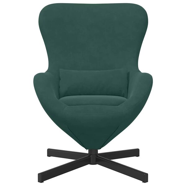 vidaXL Eiersessel Dunkelgr&uuml;n 63 x 73 x 90 cm Samt