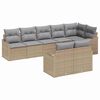vidaXL Gartensofa-set 8 Stk. Beige und Hellgrau Poly-Rattan