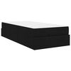 vidaXL Bettgestell mit Matratze mit Matratze 2 pcs Schwarz Stoff