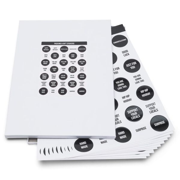 rillprint Geschenk-Aufkleber Sortiment 10 B&ouml;gen x 5 Boxen