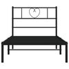 vidaXL Bettgestell mit Kopfteil Metall Schwarz 80x200 cm