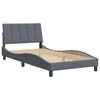 vidaXL Bettgestell ohne Matratze "Hanko" Dunkelgrau 100x200 cm Samt