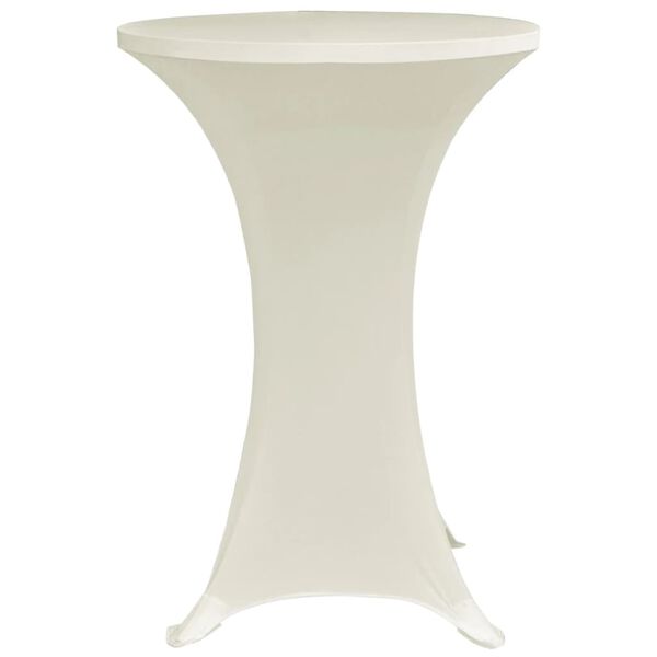 vidaXL Stehtischhussen 4 Stk. Ø 60 cm Creme Stretch