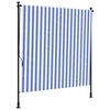 vidaXL Au&szlig;enrollo Blau und Wei&szlig; 150x270 cm Stoff und Stahl
