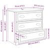 vidaXL Sideboards 3 pcs Artisan-Eiche 70 x 35,5 x 67,5 cm