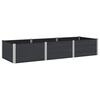 vidaXL Hochbeet Schwarz 300 x 100 x 54 cm WPC und Aluminium