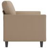 vidaXL 2-Sitzer-Sofa Cappuccino-Braun 140 cm Kunstleder