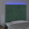 vidaXL LED Kopfteil Dunkelgr&uuml;n 80x5x118/128 cm Samt