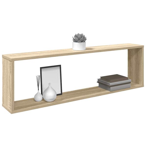 vidaXL W&uuml;rfelregale 4 Stk. Sonoma-Eiche 100x15x30 cm Holzwerkstoff
