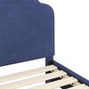vidaXL Kinderbettgestell mit Kopfteil Polizeiblau 70 x 140 cm Samt