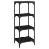 vidaXL B&uuml;cherregal Schwarz 40x33x100 cm Holzwerkstoff und Stahl