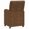 vidaXL Esszimmerst&uuml;hle mit Rollen 2 pcs Braun 57 x 67 x 95 cm