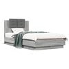 vidaXL Bettgestell mit Kopfteil Grau Sonoma 90x190 cm Holzwerkstoff