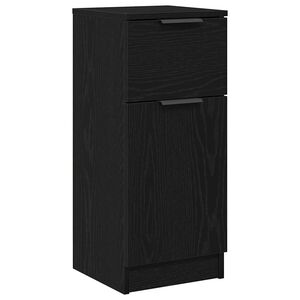 vidaXL Sideboard Schwarz Eichen-Optik 30 x 30 x 70 cm Holzwerkstoff