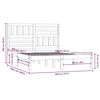 vidaXL Massivholzbett Weiß Kiefer 140x200 cm