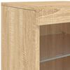 vidaXL Sideboard mit LED-Leuchten Sonoma-Eiche 162x37x67 cm