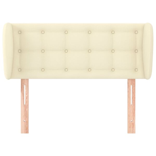 vidaXL Kopfteil mit Ohren Creme 93x23x78/88 cm Kunstleder