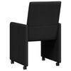 vidaXL Esszimmerst&uuml;hle mit Rollen 2 pcs Schwarz 57 x 66 x 94 cm Stoff