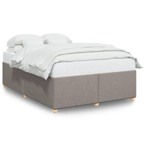 vidaXL Bettgestell ohne Matratze Taupe 160x200 cm Stoff