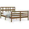 vidaXL Massivholzbett mit Kopfteil Honigbraun 140x190 cm