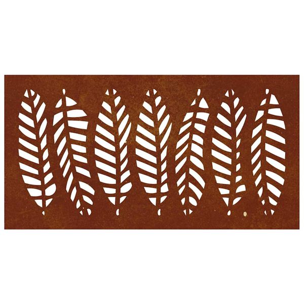vidaXL Garten-Wanddeko 105x55 cm Cortenstahl Blatt-Design