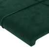 vidaXL Kopfteil mit Ohren Dunkelgr&uuml;n 163x23x78/88 cm Samt