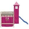 vidaXL Vorhänge für Hochbett mit Turm Rosa Polyester