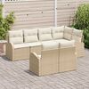 vidaXL Gartensofa-set Beige Poly-Rattan