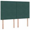 vidaXL Bett mit Stauraum und LED mit LED Dunkelgr&uuml;n 140 x 200 cm Samt
