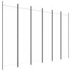 vidaXL 6-tlg. Paravent Wei&szlig; 300x200 cm Stoff