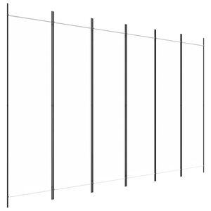 vidaXL 6-tlg. Paravent Wei&szlig; 300x200 cm Stoff