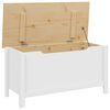 vidaXL Aufbewahrungsbox Hill Wei&szlig; und Honigbraun 90 x 40 x 45 cm