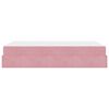 vidaXL Bettgestell mit Matratze mit Matratze 2 pcs Rosa Samt