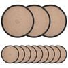 vidaXL Jute Platzsets 12 stk. Nat&uuml;rlich und Schwarz 100% Tossa Jute