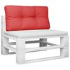 vidaXL Palettenkissen Rot 80x40x12 cm Stoff