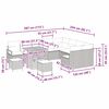 vidaXL Garten-Sofa-Set mit Kissen mit Kissen 12 pcs Beige und Hellgrau