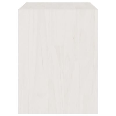 vidaXL Nachttische 2 Stk. Weiß 40x30,5x40 cm Massivholz Kiefer