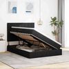 vidaXL Bett mit Stauraum und LED Schwarz 140 x 200 cm Polyester