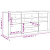 vidaXL Sideboard mit LED-Leuchten Wei&szlig; 142,5x37x67 cm