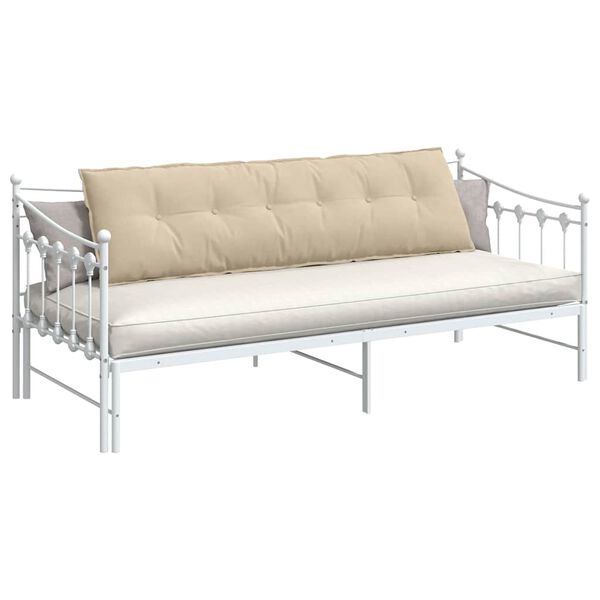 vidaXL R&uuml;ckenkissen Creme 180 x 50 cm Mikrofaserstoff