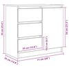 vidaXL Sideboard mit Schublade Artisan-Eiche 71x35x65 cm Holzwerkstoff